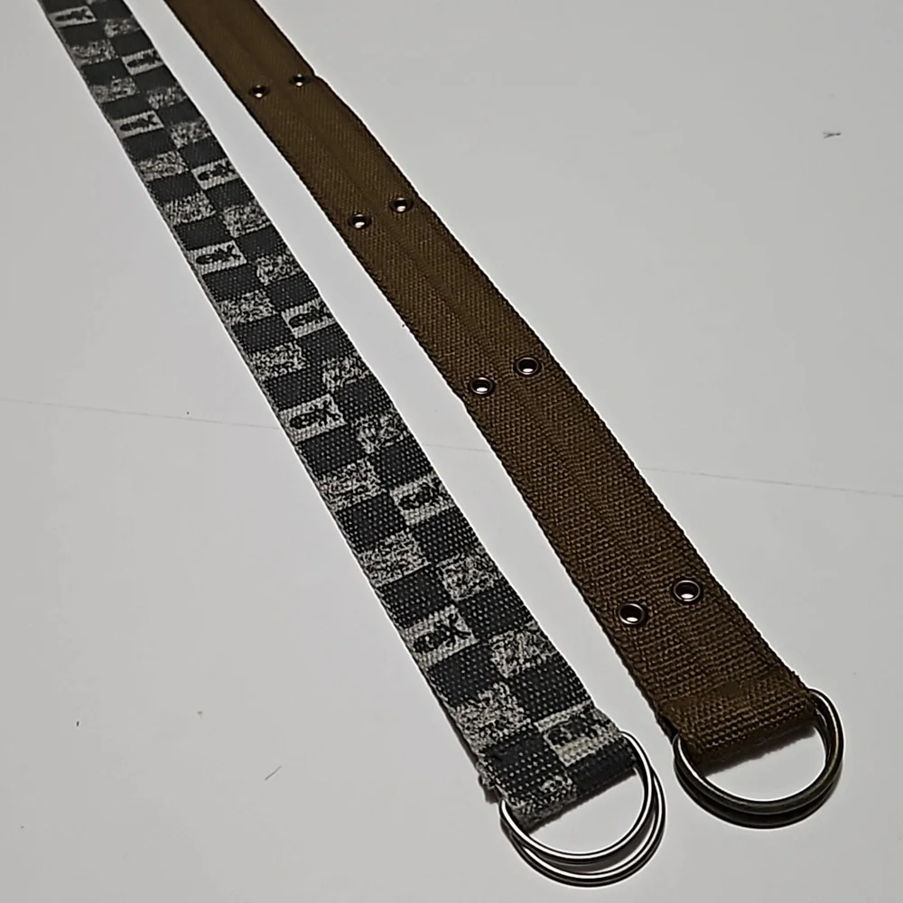 Boy's Adjustable Belts Strong Cloth Tweed Brown & Army Green Size 6/8 #B-40